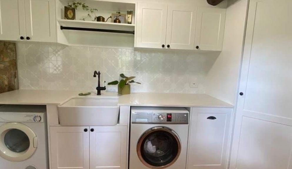 Laundry After Stone Bench Top 2 Pack Route Out Profile — Kitchen Cabinetry in Gympie, QLD